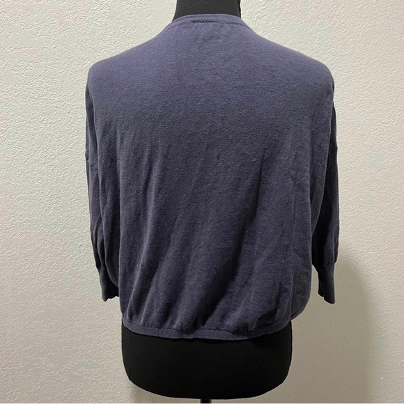 Rue21 Blueberry Lightweight Cropped Button Up Cardigan Sweater - Picture 6 of 10